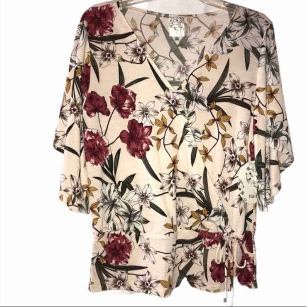 Ivory floral blouse